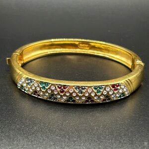 Rare bracelet Austrian crystal bracelet fifth avenue signed Butler Vintage 90s